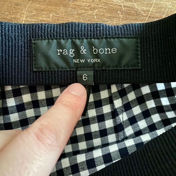 rag & bone Gingham Stretch Skinny Pants - Picture 6 of 8